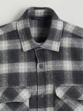 LCW CLASSIC Regular Fit Uzun Kollu Ekose Erkek Oduncu Gömlek GRİ EKOSELİ