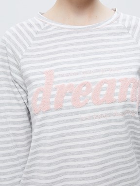 Pijama Takım GRİ MELANJ BASKILI