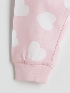 Pijama Takım PEMBE BASKILI