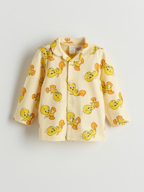 Pijama Takım AÇIK SARI BASKILI