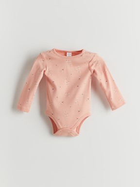 Çıtçıtlı Body MAT PEMBE BASKILI