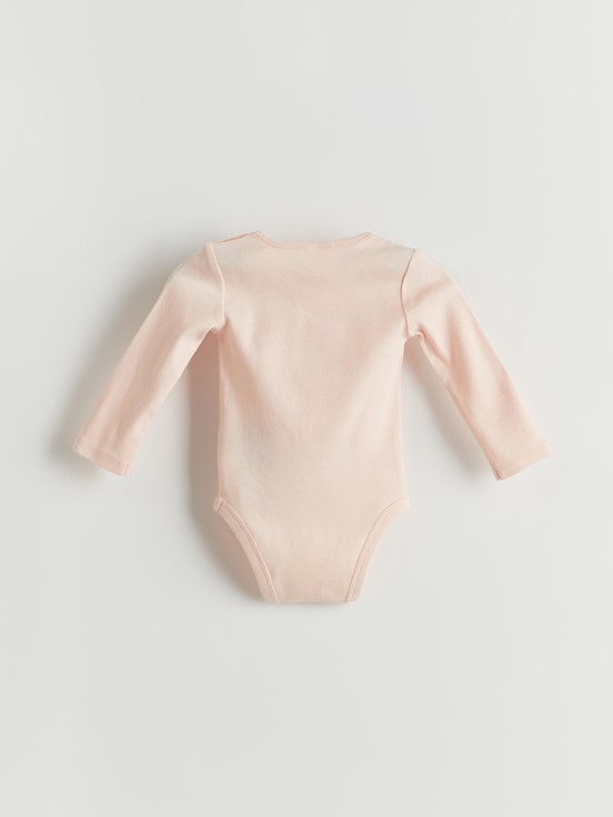 Çıtçıtlı Body MAT PEMBE BASKILI