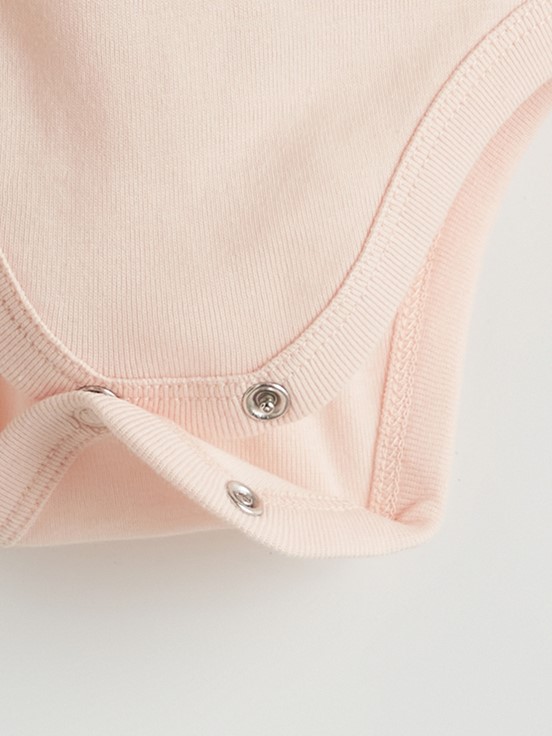 Çıtçıtlı Body MAT PEMBE BASKILI