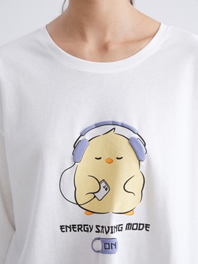 Pijama Takım KOYU LİLA BASKILI