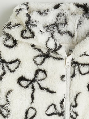 Fermuarlı Sweatshirt EKRU BASKILI