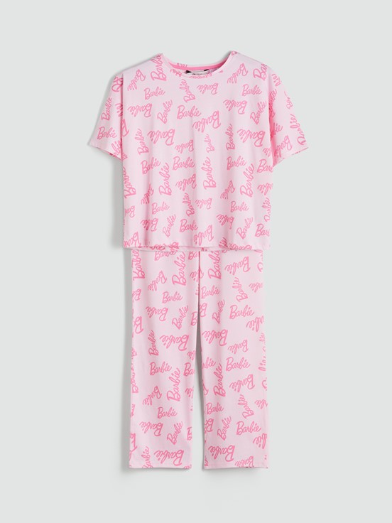 Pijama Takım PEMBE BASKILI