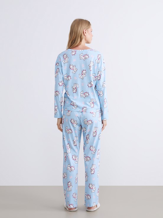 Pijama Takım AÇIK MAVİ BASKILI