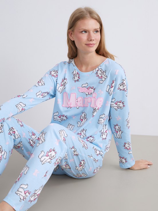 Pijama Takım AÇIK MAVİ BASKILI