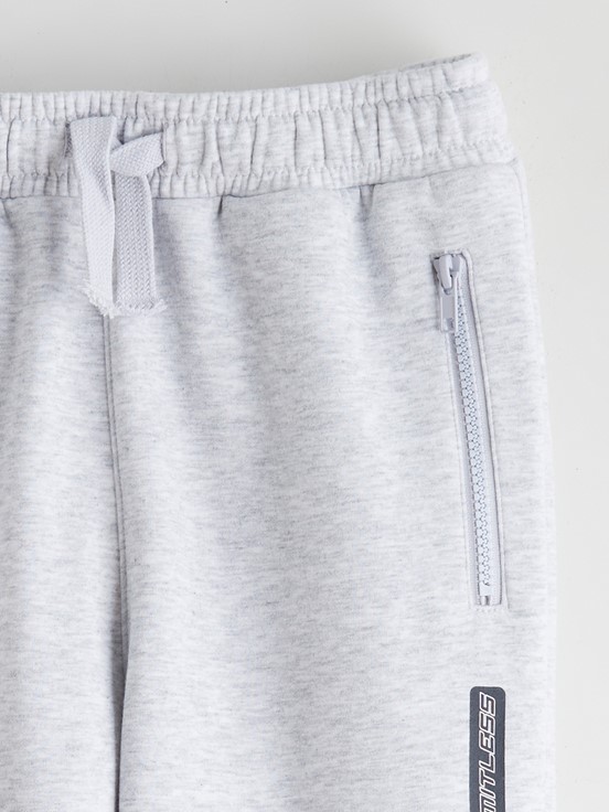 Beli Lastikli Erkek Çocuk Jogger Eşofman Altı AÇIK GRİ MELANJ