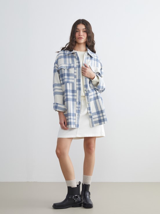 Gömlek Ceket MAVİ EKOSELİ