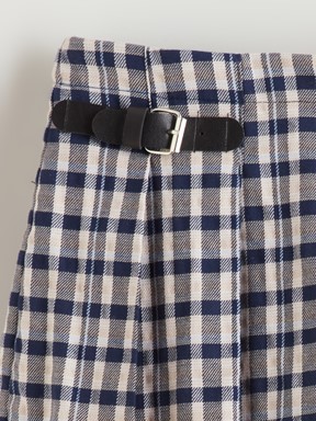 Şort Etek KOYU LACİVERT EKOSELİ