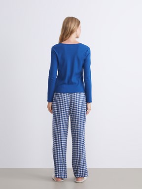 Pijama Takım MAVİ BASKILI