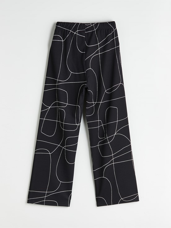 Pantolon SİYAH BASKILI