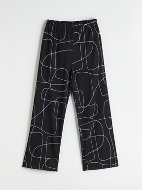 Pantolon SİYAH BASKILI