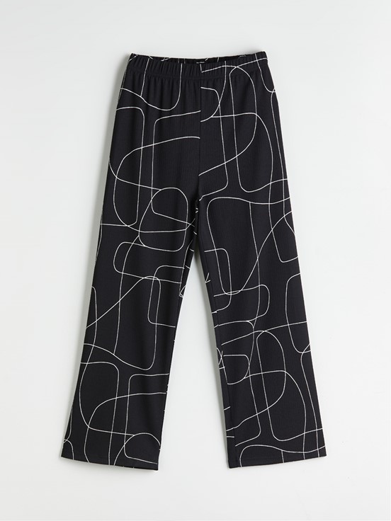 Pantolon SİYAH BASKILI