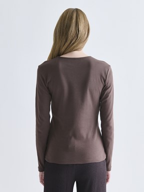 Tişört KOYU KAHVERENGİ