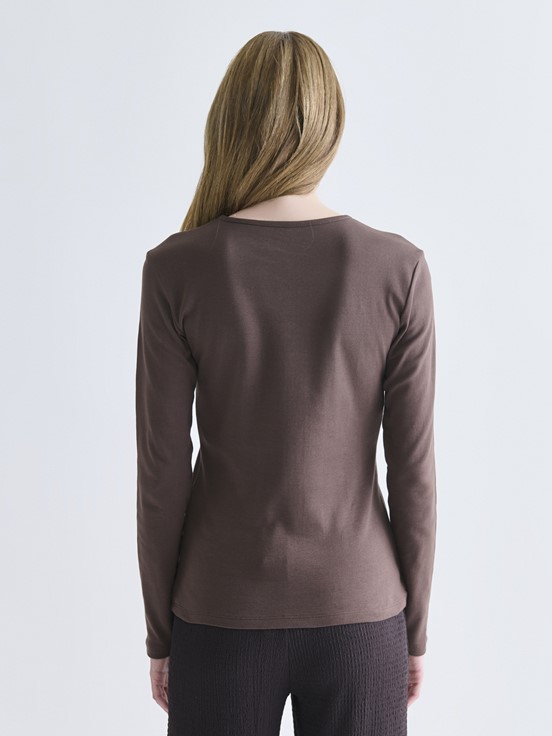 Tişört KOYU KAHVERENGİ