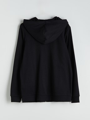 Fermuarlı Sweatshirt YENİ SİYAH