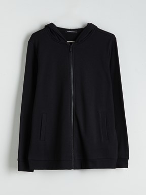 Fermuarlı Sweatshirt YENİ SİYAH
