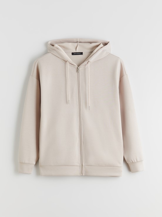 Fermuarlı Sweatshirt AÇIK GRİ