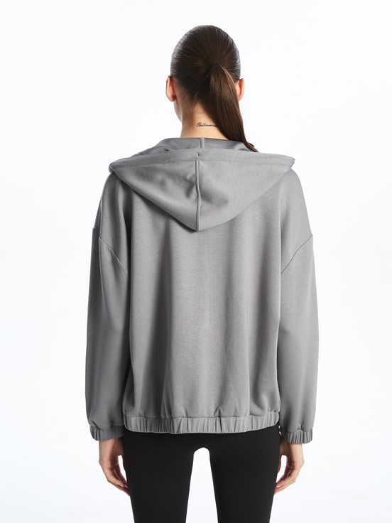Fermuarlı Sweatshirt GRİ