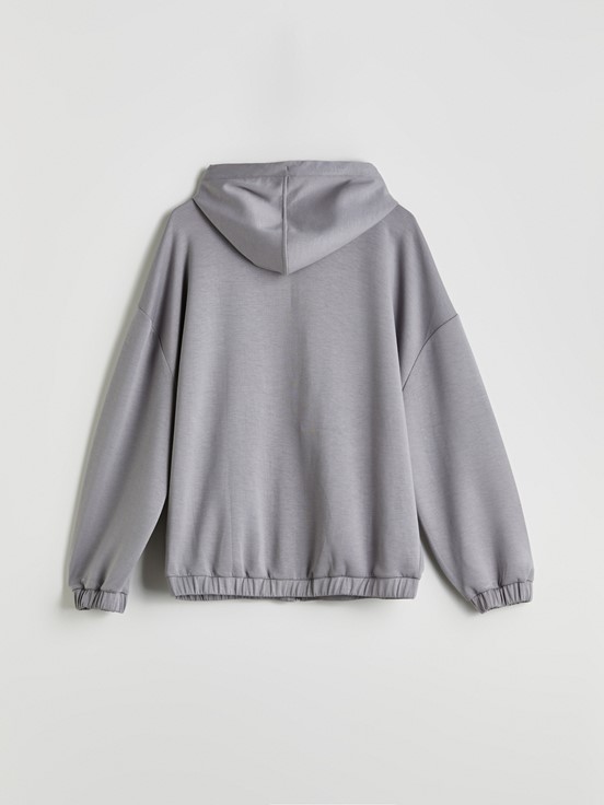 Fermuarlı Sweatshirt GRİ