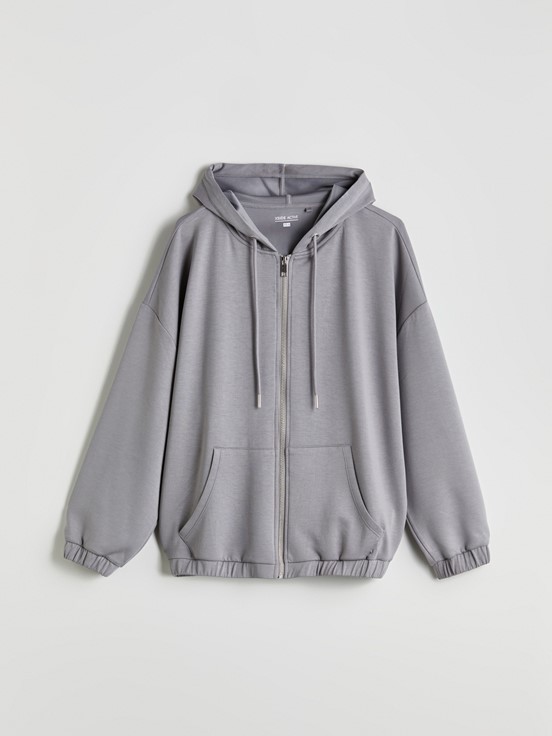 Fermuarlı Sweatshirt GRİ