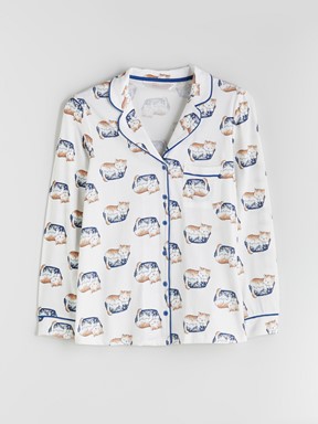 Pijama Takım EKRU BASKILI