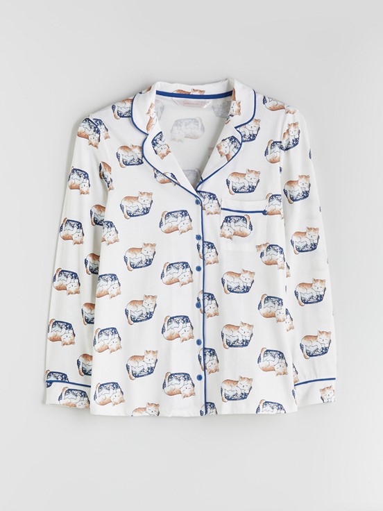 Pijama Takım EKRU BASKILI