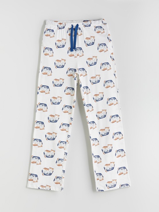 Pijama Takım EKRU BASKILI