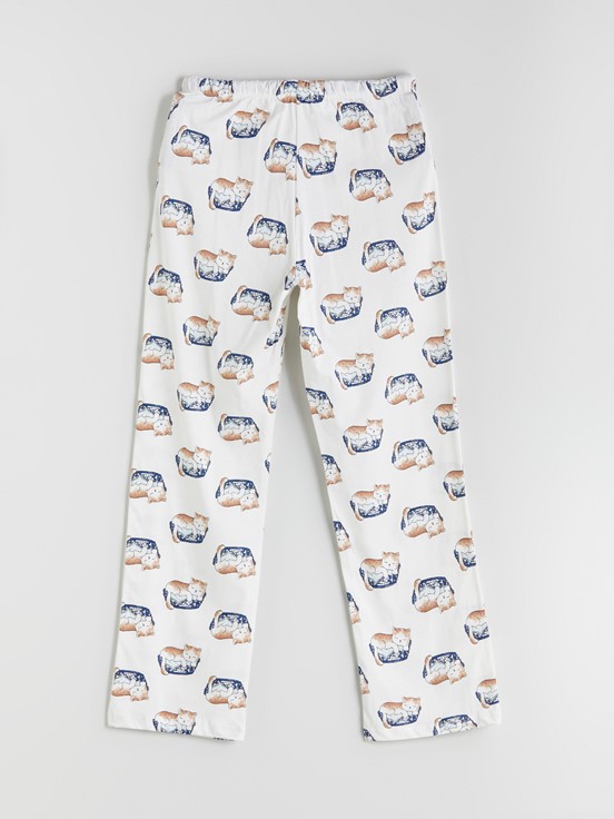 Pijama Takım EKRU BASKILI