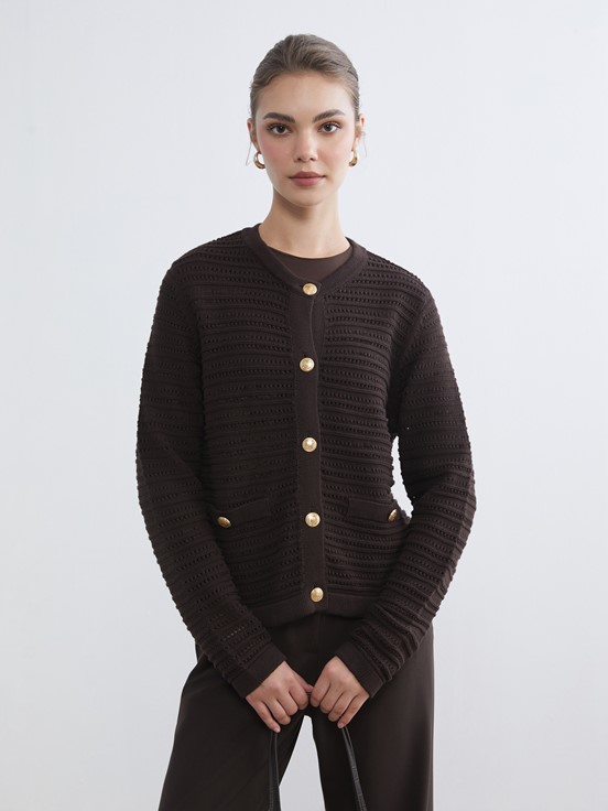 Hırka KOYU KAHVERENGİ