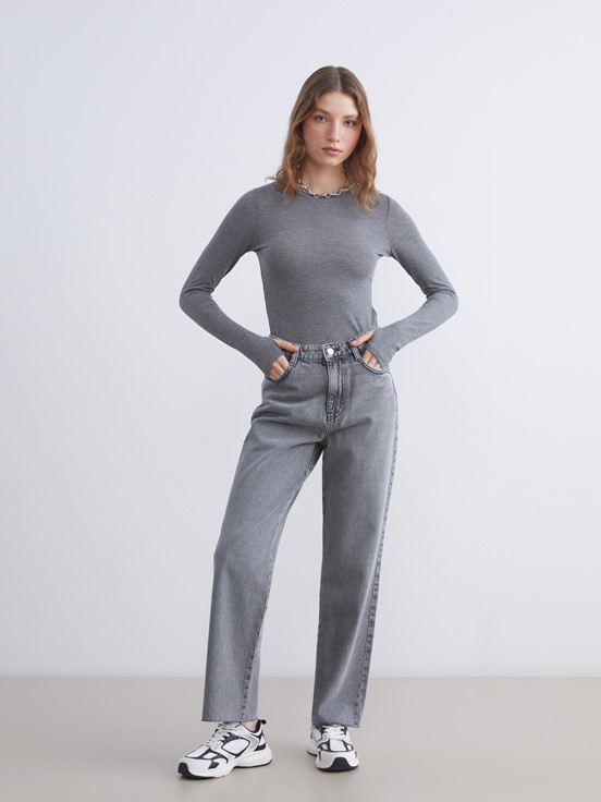 Çıtçıtlı Body ANTRASİT MELANJ