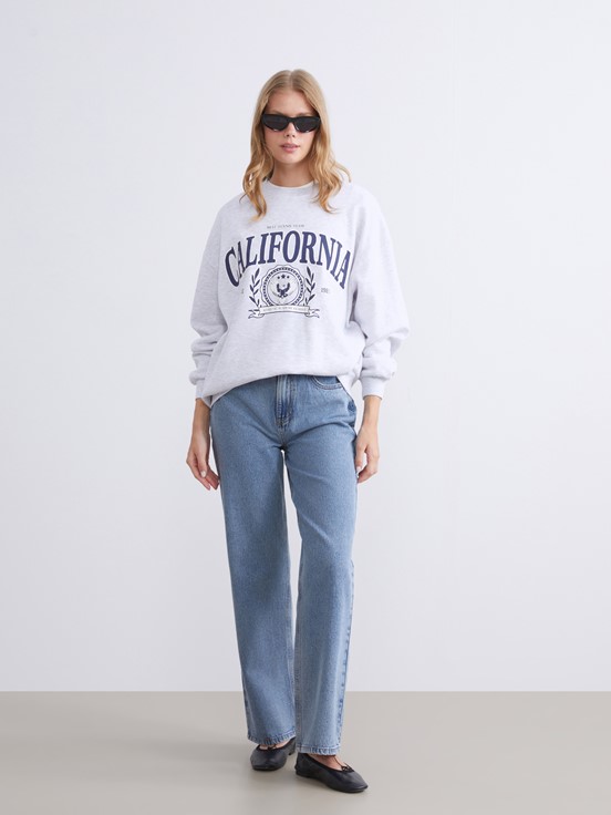 Sweatshirt AÇIK GRİ MELANJ