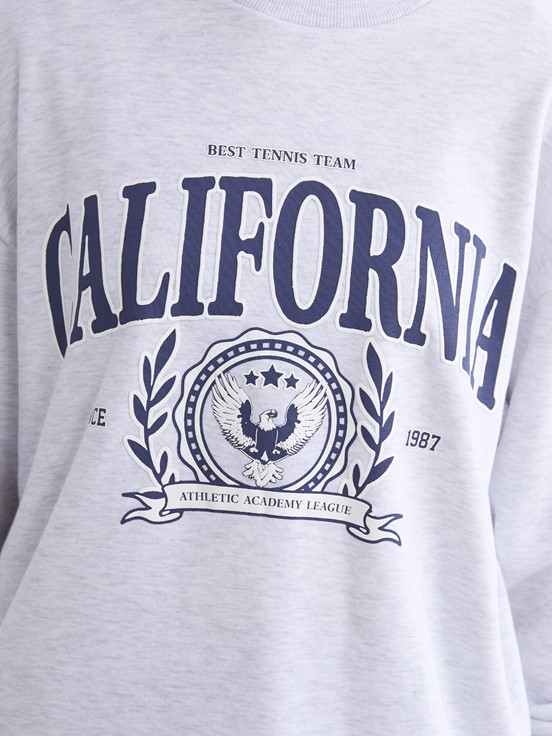 Sweatshirt AÇIK GRİ MELANJ