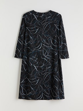 Elbise SİYAH BASKILI