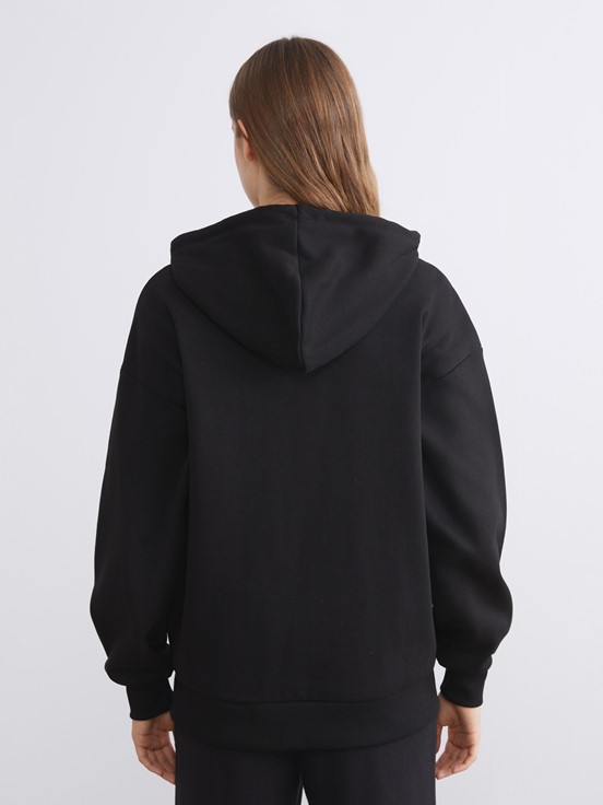 Fermuarlı Sweatshirt YENİ SİYAH