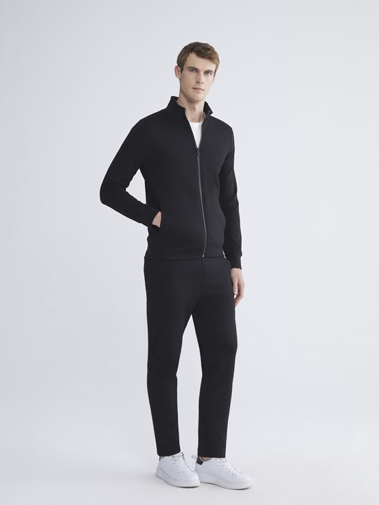 Fermuarlı Sweatshirt YENİ SİYAH