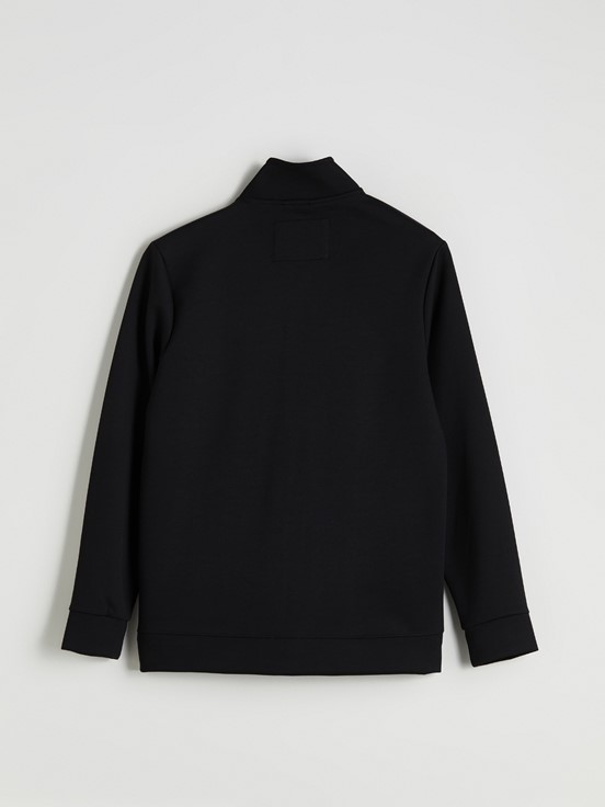 Fermuarlı Sweatshirt YENİ SİYAH