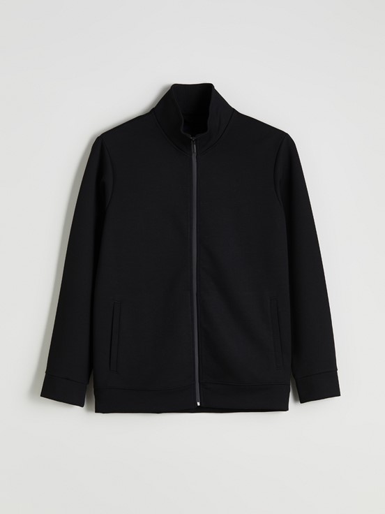 Fermuarlı Sweatshirt YENİ SİYAH