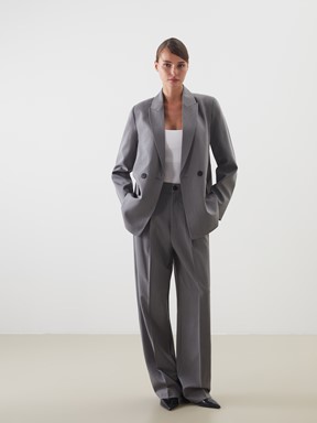 Blazer Ceket GRİ MELANJ