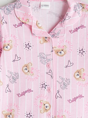 Pijama Takım PEMBE BASKILI