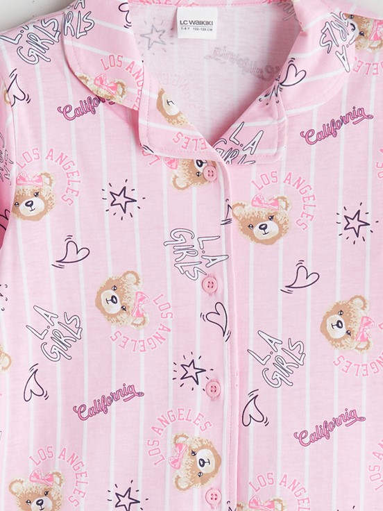 Pijama Takım PEMBE BASKILI