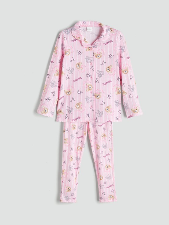 Pijama Takım PEMBE BASKILI