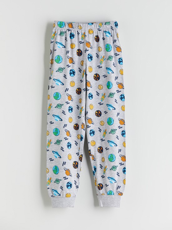Pijama Takım GRİ MELANJ BASKILI