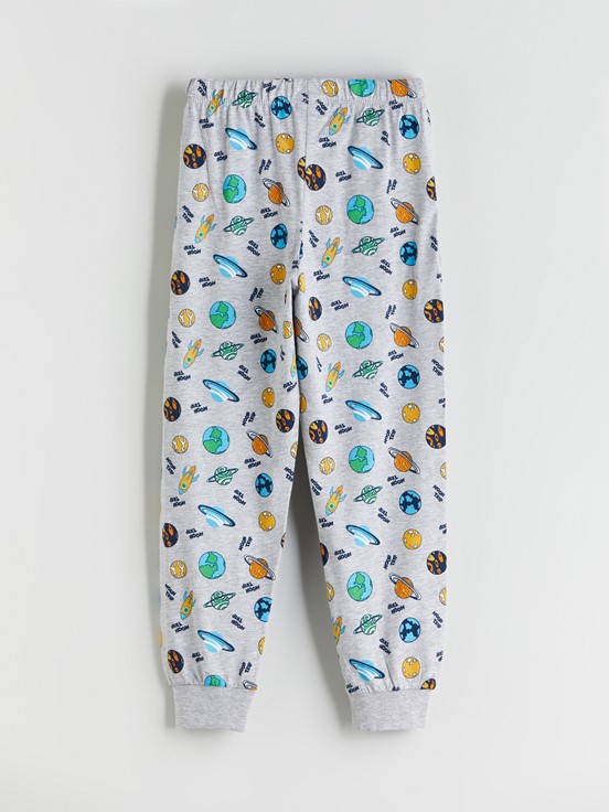 Pijama Takım GRİ MELANJ BASKILI