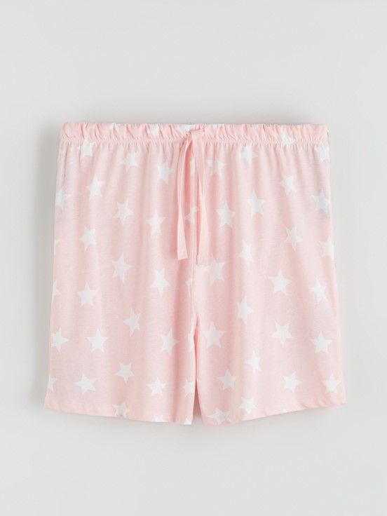 Şortlu Pijama Takımı AÇIK PEMBE BASKILI