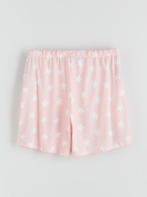 Şortlu Pijama Takımı AÇIK PEMBE BASKILI