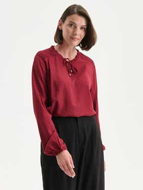 Bluz KOYU BORDO BASKILI