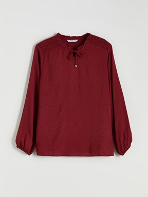 Bluz KOYU BORDO BASKILI
